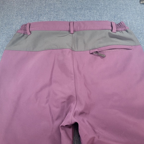Outdoor Sports Mens XL Purple Fleece Lined Softshell Hiking Pants Colorblock - Picture 9 of 9